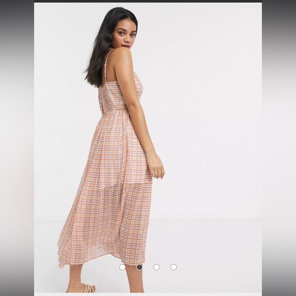 Moon River Check Midi Dress Size: XS - Picture 3 of 7